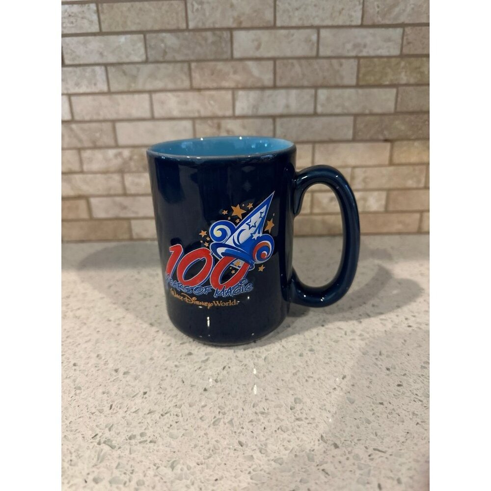 Walt Disney World 100 Years of Magic Anniversary 3D Blue Coffee Mug Cup Mickey